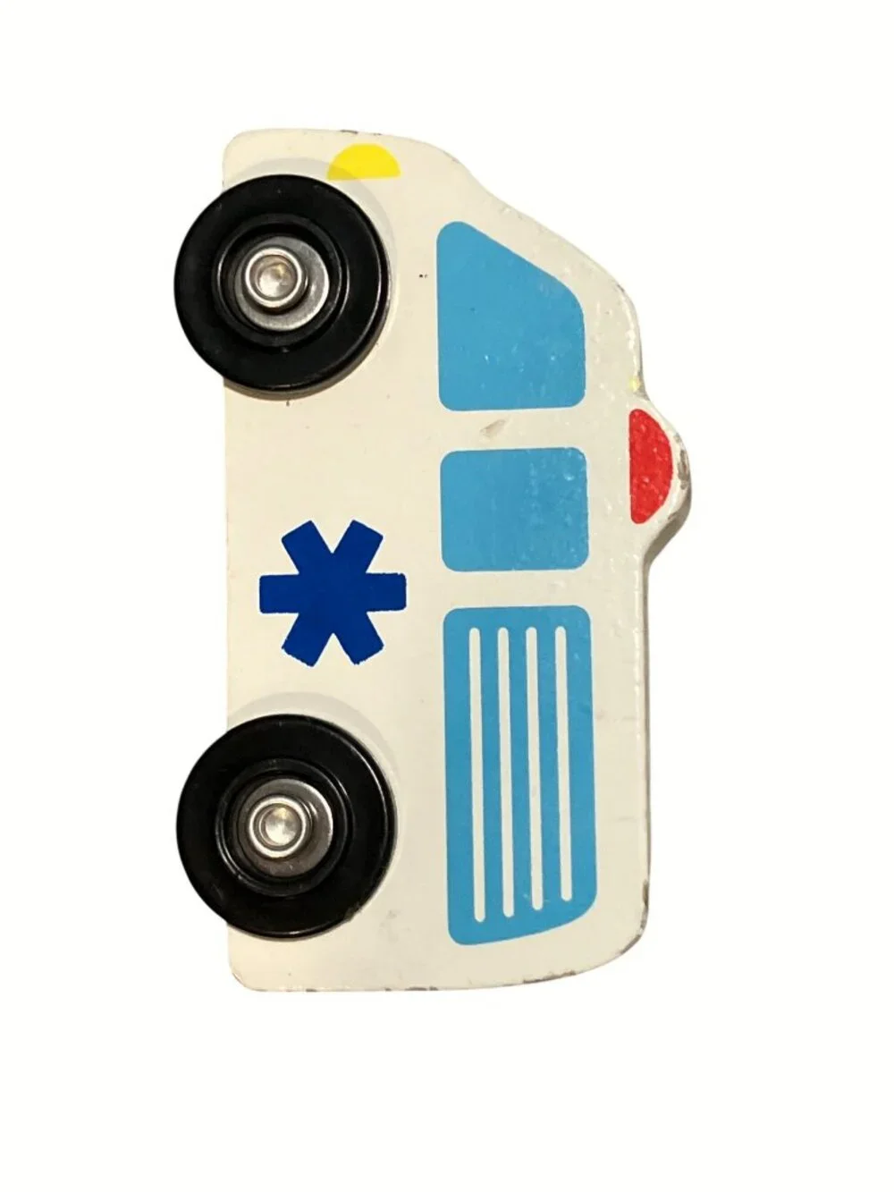 Wooden Toy Vehicle Set  Police Fire Ambulance Bus Garbage Truck